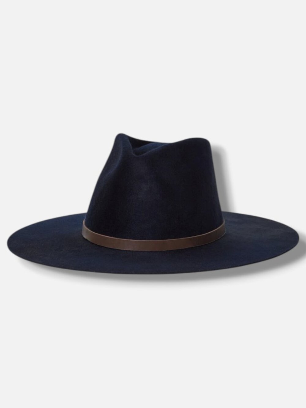 Janessa Leone Women's Blue Harley Wool Fedora Hat Size M